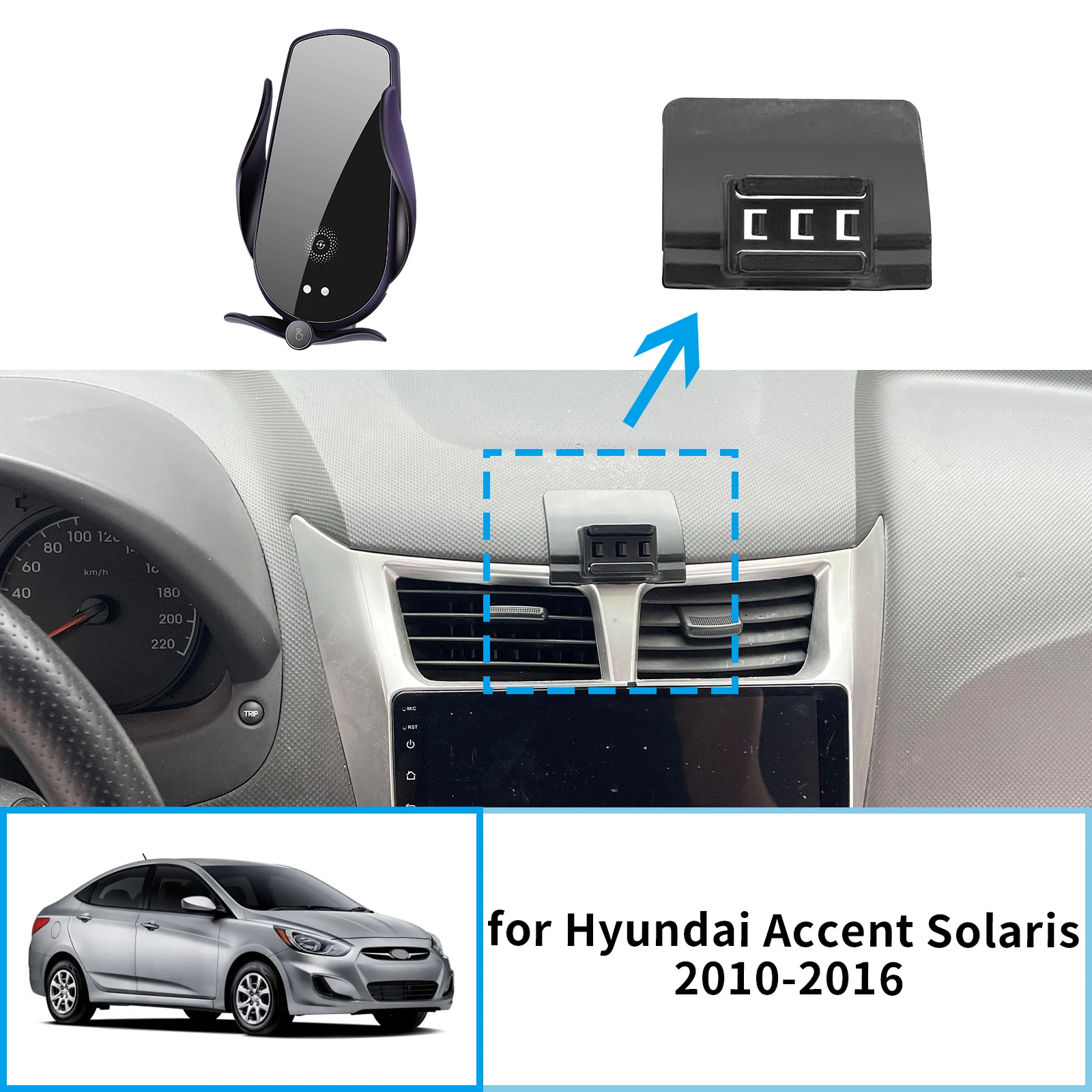 Holder Stand Auto Car Mobile Phone GPS Bracket Navigation for Hyundai Accent Solaris 2010 2011 2012 2013 2014 2015 2016 N Line
