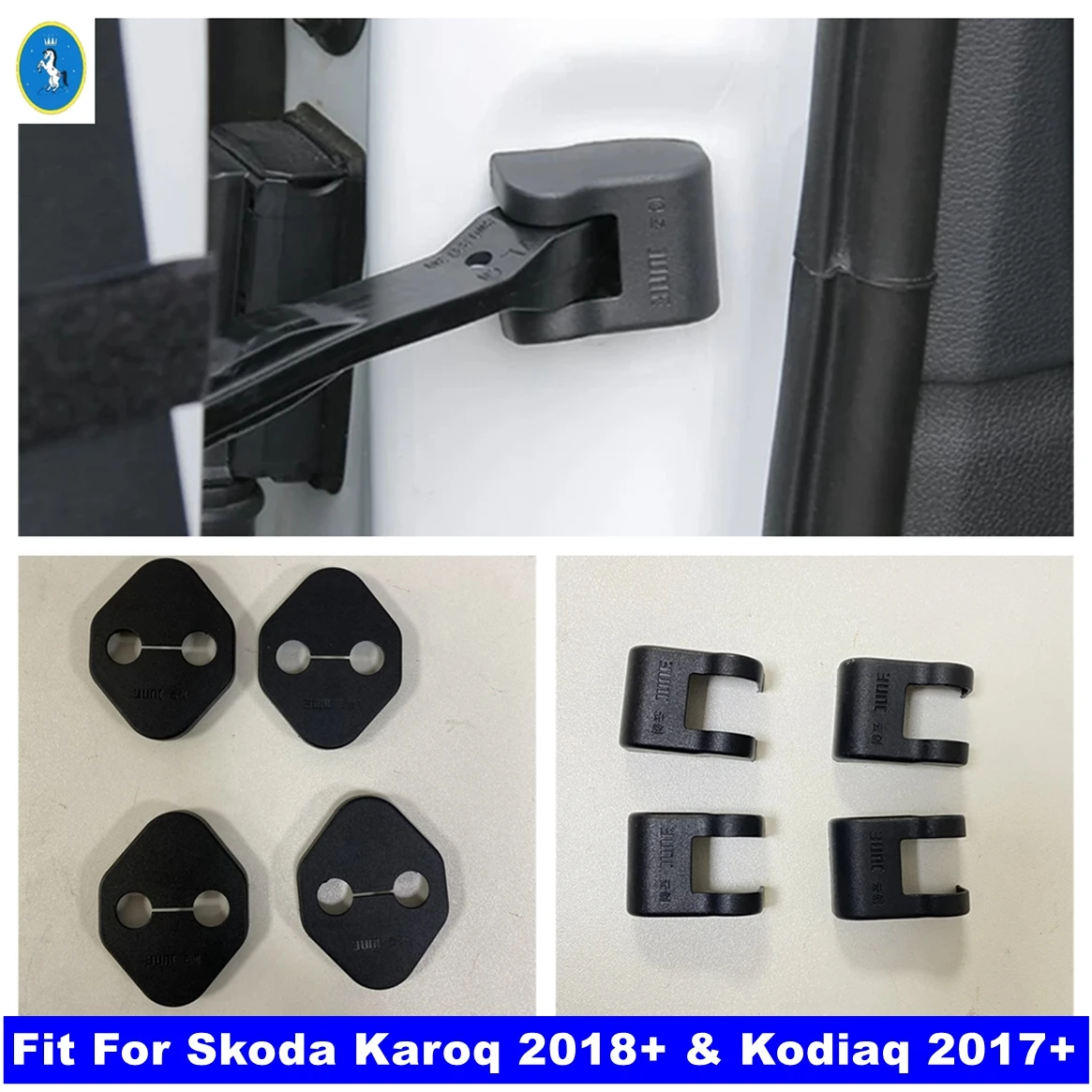 

Car Door Stop Rust Waterproof & Door Lock Protector Cover For Skoda Karoq 2018 - 2024 & Kodiaq 2017 - 2024 Interior Accessories