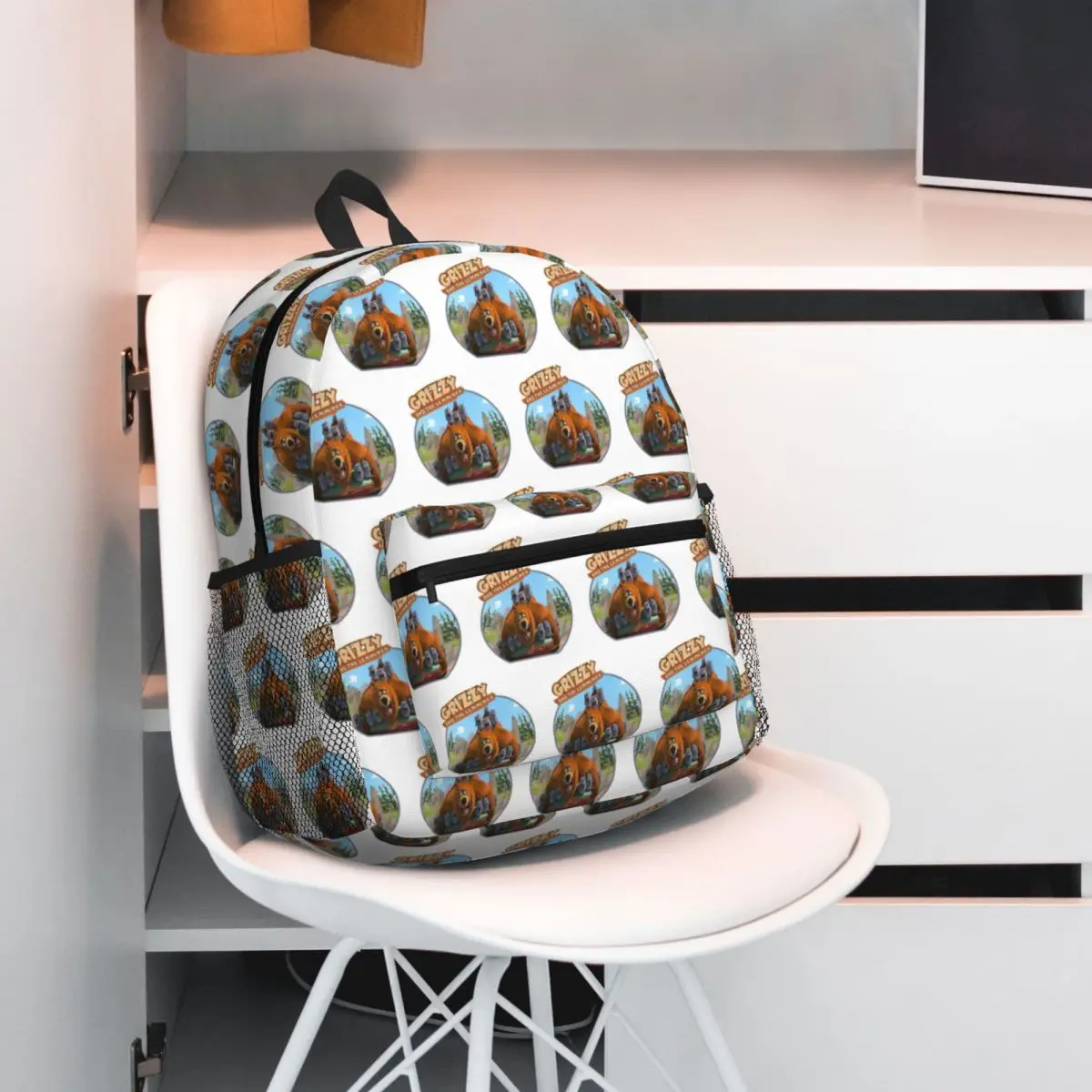 Grizzy And Lemmings Student Backpack School Bag Hiking Travel Daypack for Men Women Bookbag Shoulder Bags