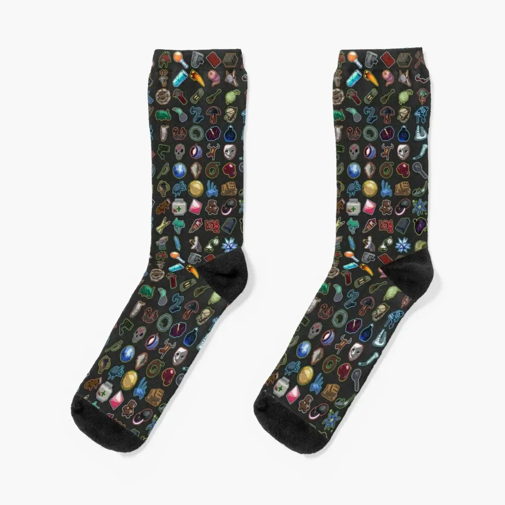 Risk of Rain 2 Items Socks floral funny gifts Antiskid soccer Toe sports Men Socks Women's