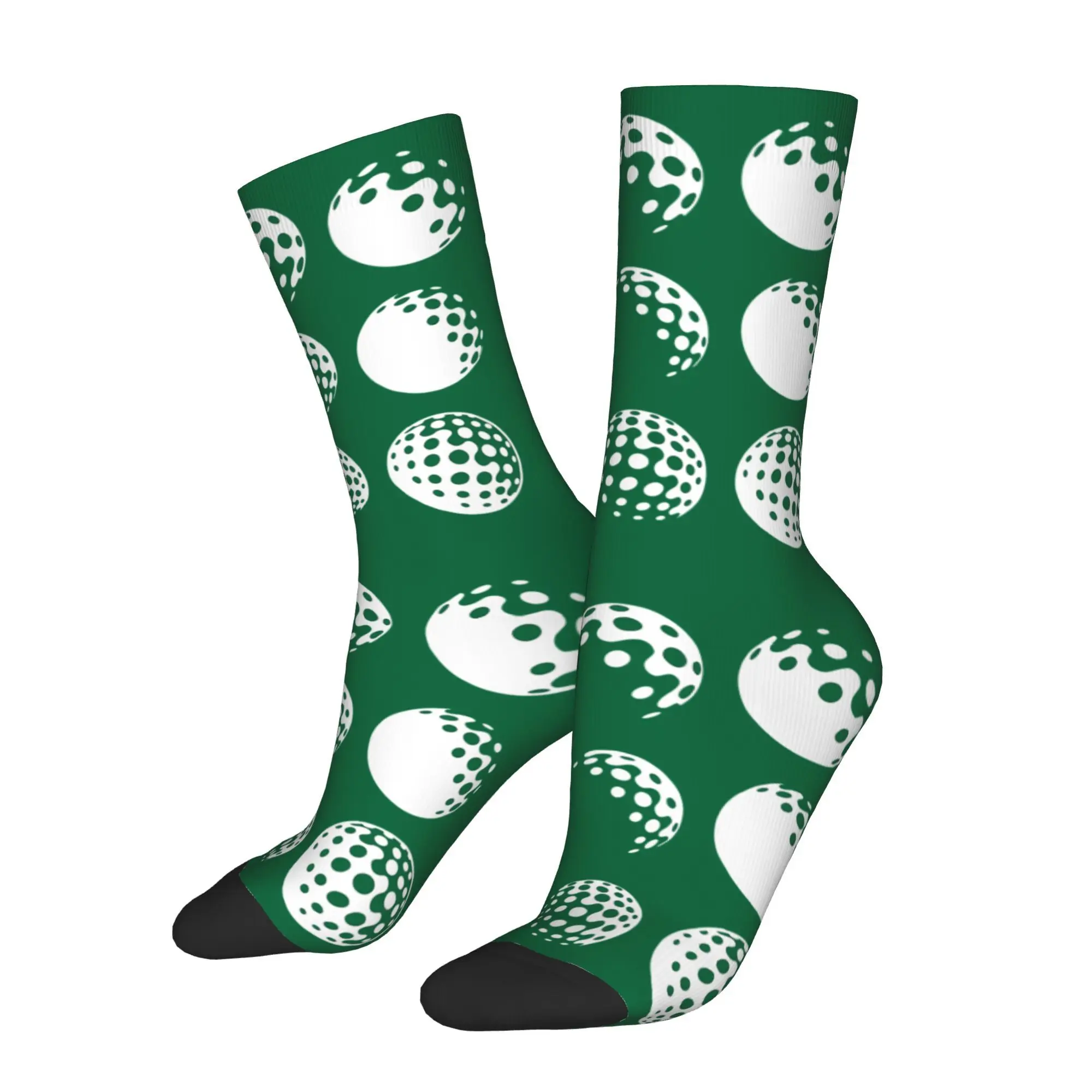 

Funny Happy Sock for Men Golfing Ball Harajuku Pattern Printed Crew Sock Seamless Gift