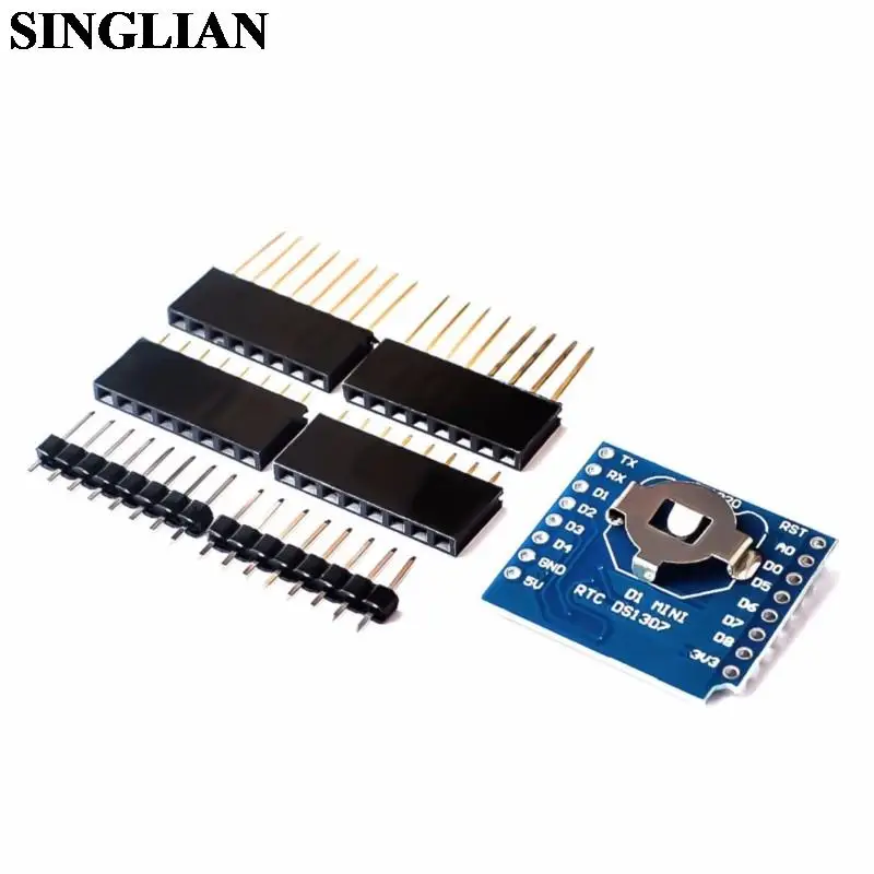 1set Real Time Clock Data Log Logger Shield For Micro SD WeMos WIFI D1 Mini Board +RTC DS1307 Clock Module For Arduino