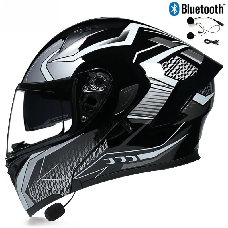 

Design Your Own Branded Windproof Safety Motorcycle Bluetooth Helmet Headset