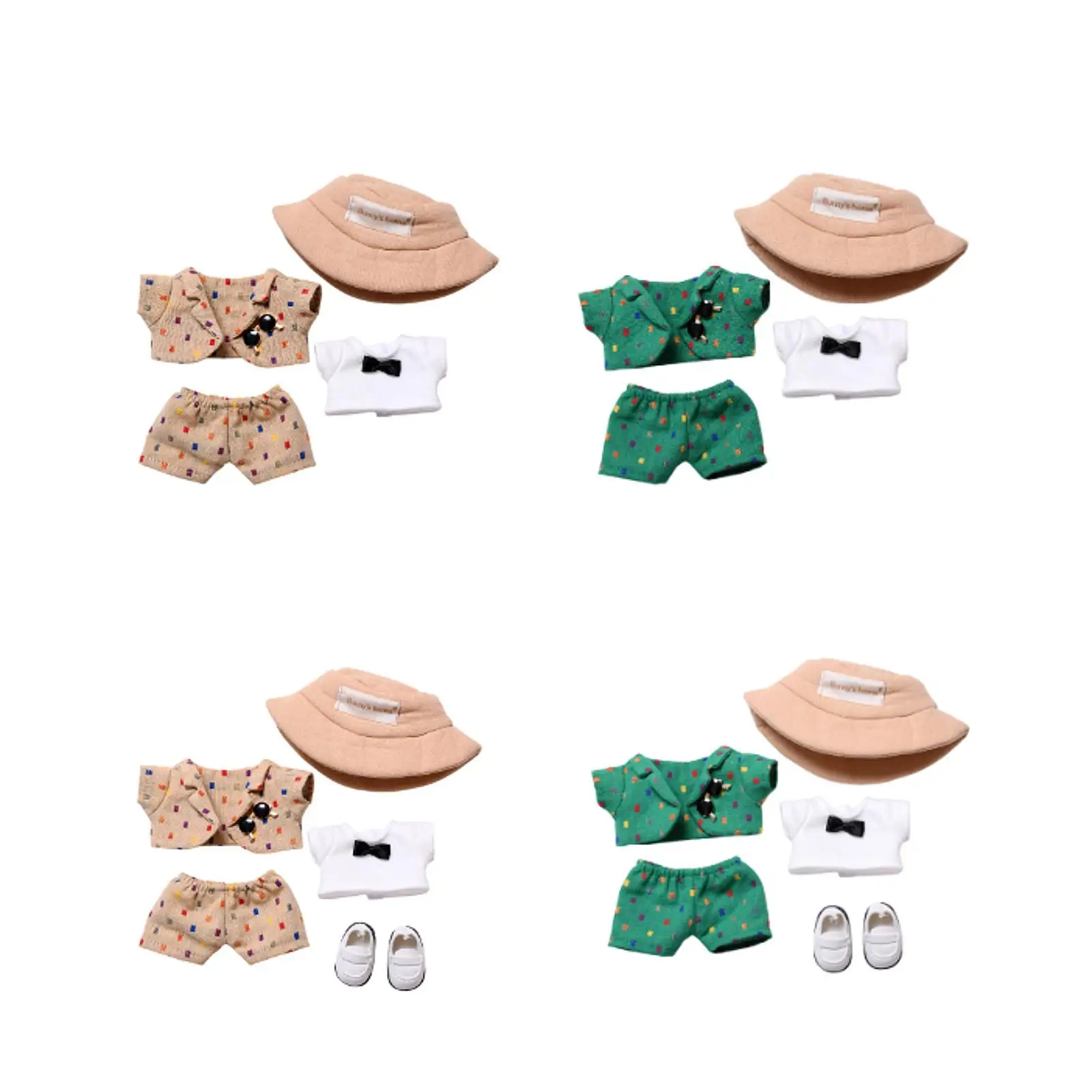 

Doll Clothes for Plush Doll Cute Fashion DIY Soft 15cm 17cm Doll Clothes Doll Suit Outfit Set Doll Clothing Set 15 cm 17cm Doll