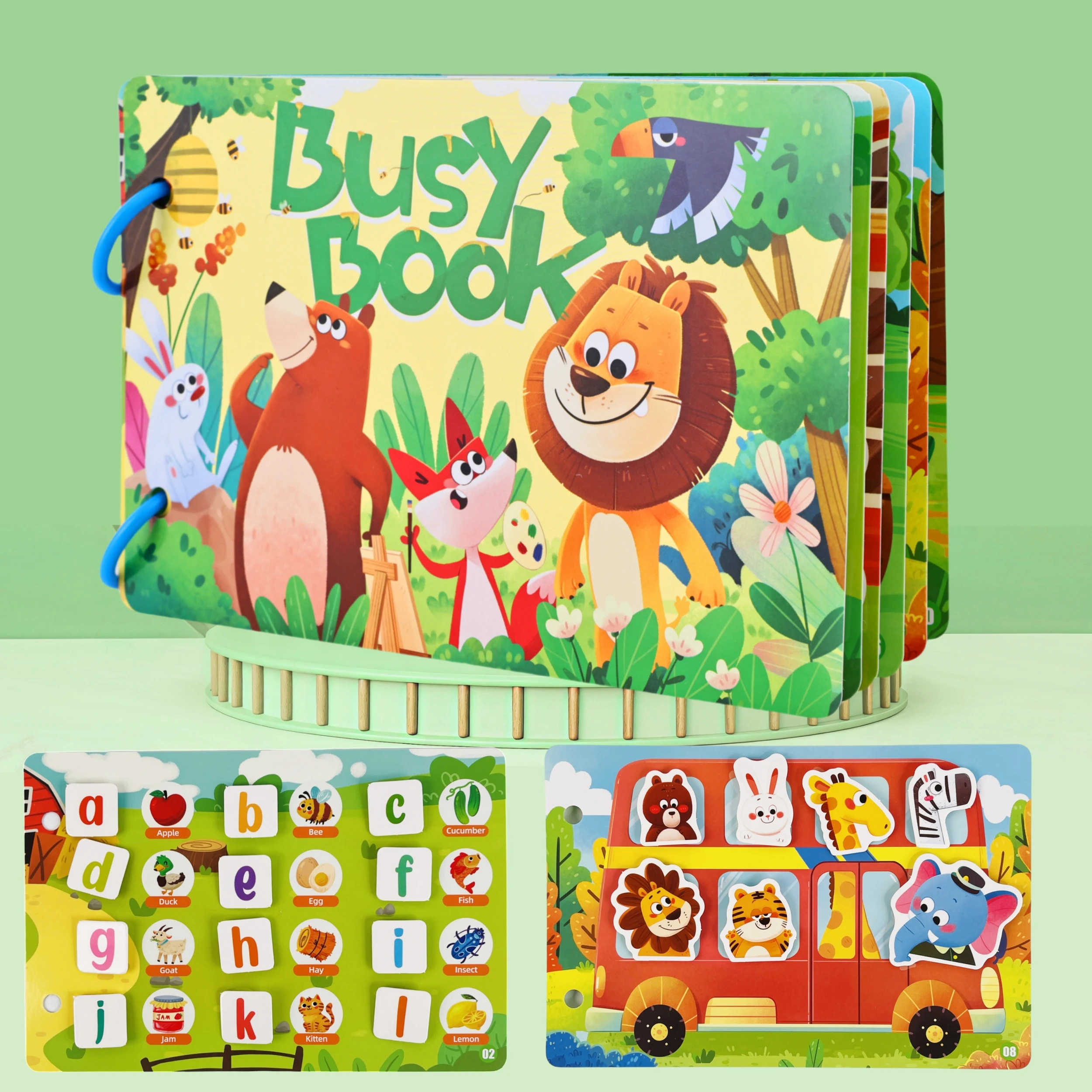 Children's Early Education Interactive Busy Book, Reusable Traffic-Themed Quiet Book, Montessori Educational Cognitive Shape and Color Matching Puzzle Game, DIY Interactive Toy to Develop Hands-On Skills, Suitable as a Holiday Gift for Children Aged 3 and Above