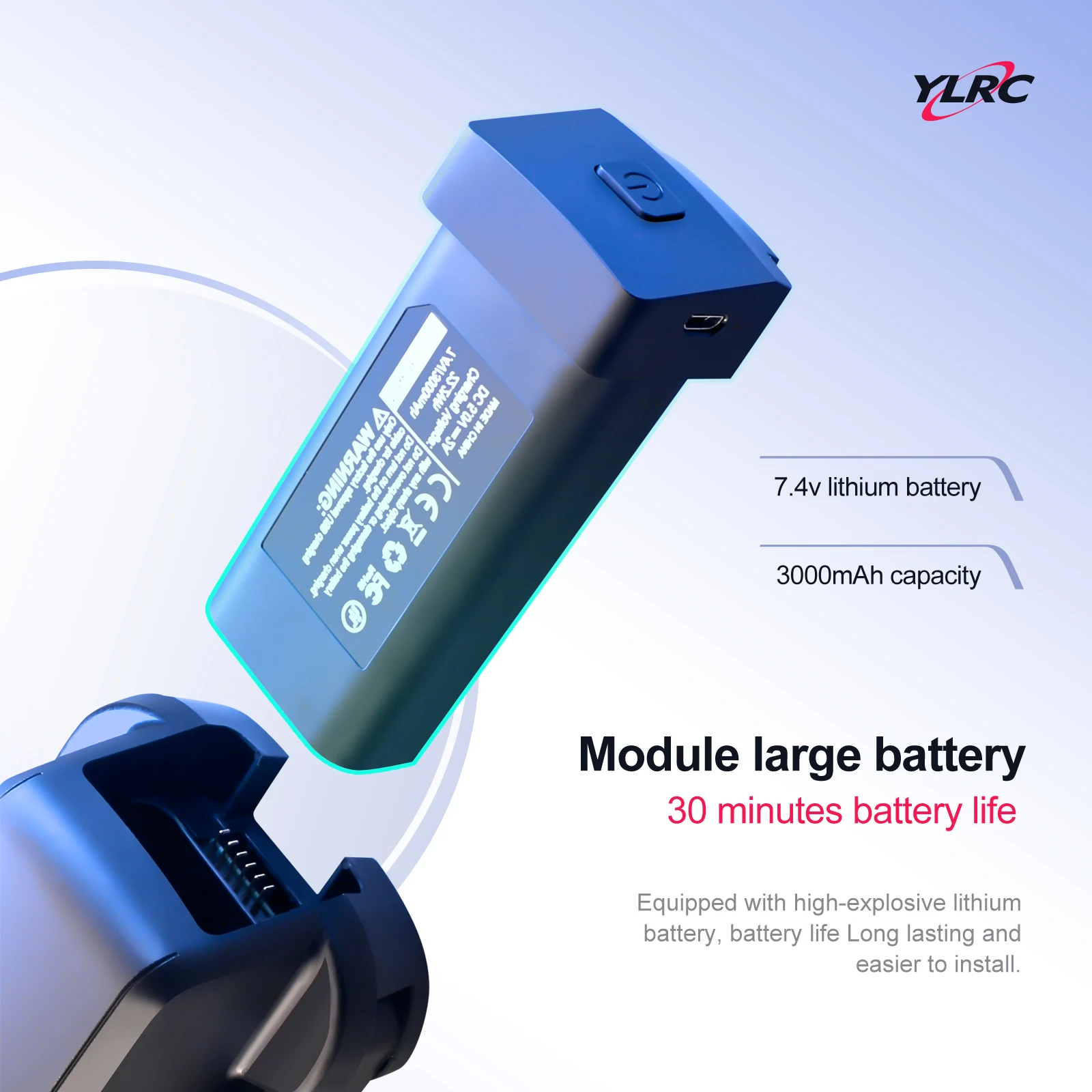 

YLRC S135 Pro GPS Drone Folding Quadcopter Accessory 7.4V 3000mAh Lipo Battery Flying About 25-28 mins Spare Part