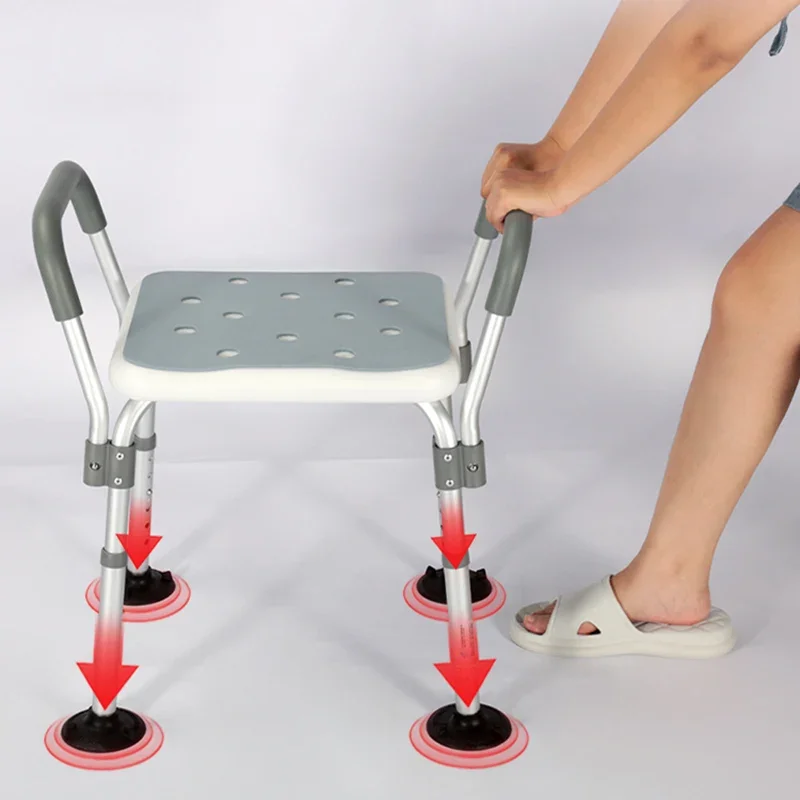 

Складной нескользящий стул для душа для пожилых и беременных женщин, безопасный стул для ванной комнаты, портативное противоскользящее сиденье для ванны, поддержка спинки