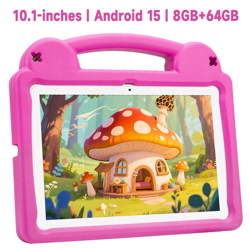 10.1 "android 15 crianças tablet pc com 8gb/64gb de armazenamento 5000mah bateria wifi 6 1280*800ips lcd câmera dupla tablet pc para crianças
