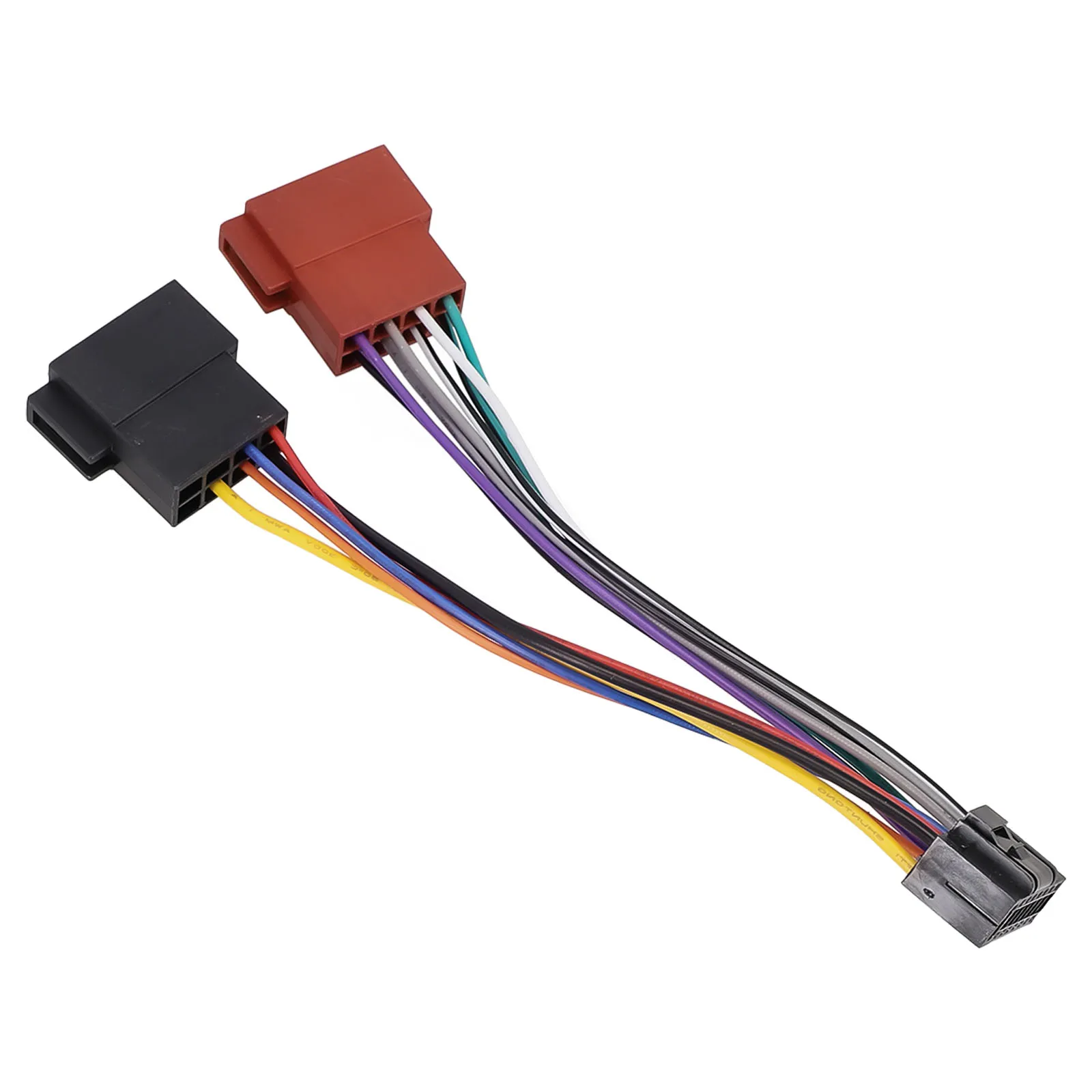 ISO-Compatible 16 Pin Car Audio Harness Adapter for Kenwood Head Units with Robust Construction and Direct Connector Fit