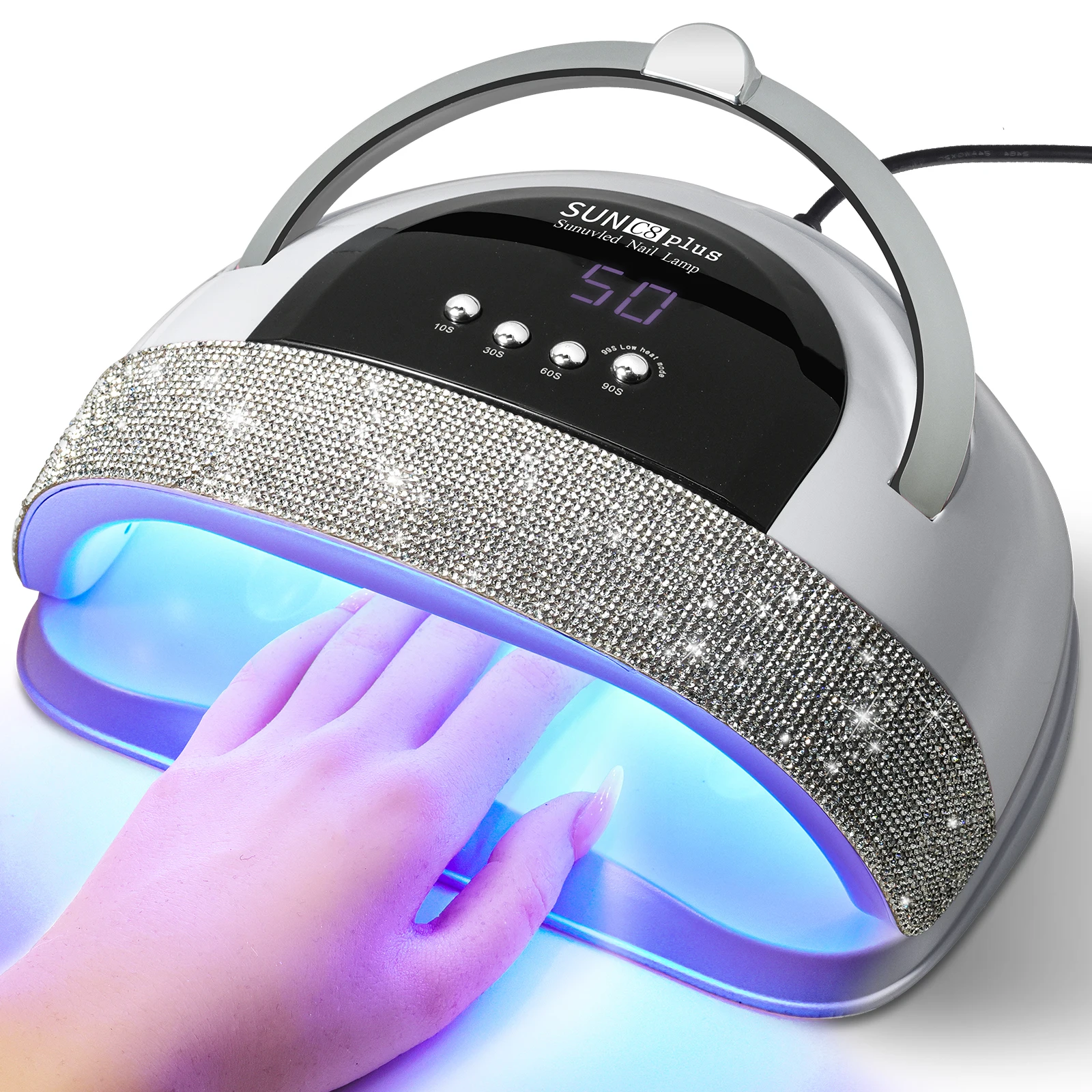 Professionele UV-nagellamp 57 LED gel nagellakdroger met 4 timer automatische sensor manicure uithardende nagellamp voor salongereedschap
