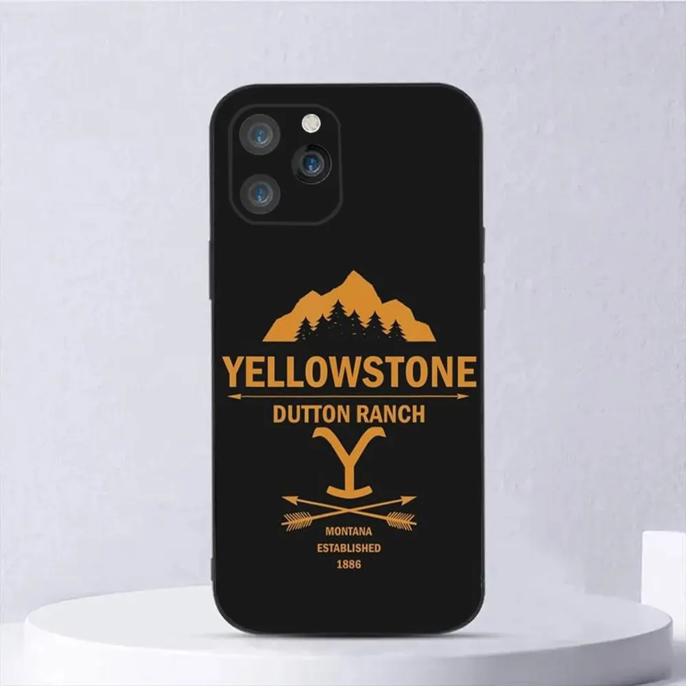 Yellowstone American TV series Phone Case For iPhone 15,14,13,12,11,Plus,Pro Max,XS,X,XR,SE,Mini,8,7 Soft Silicone Black Cover