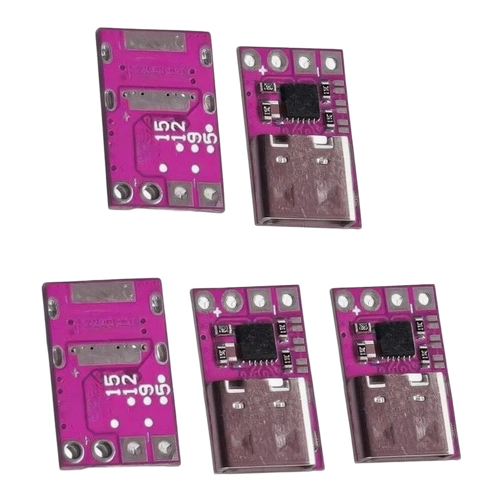 5Pcs Trigger Module 5V-20V 100W C To DC Converter Board For Laptop Power Supply DIY Electronics Components