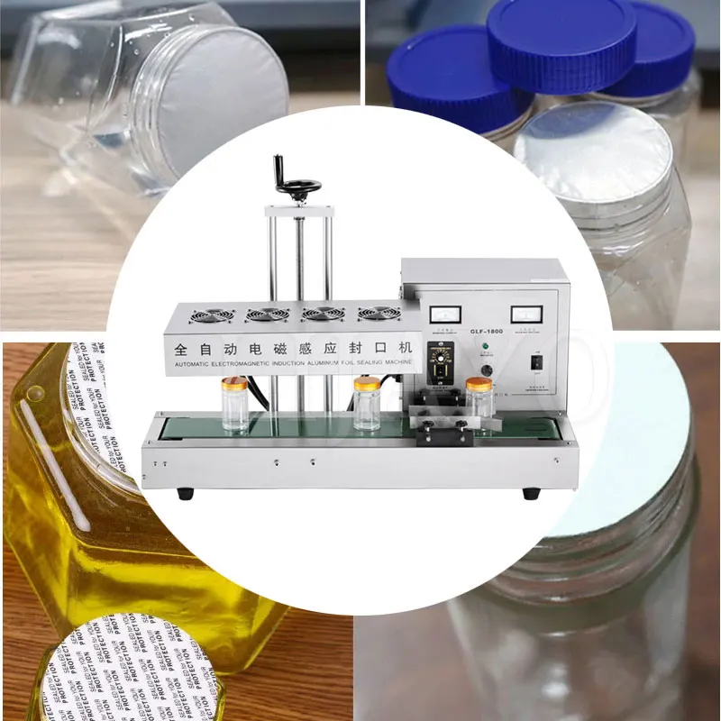 Automatic Plastic Bottle Glass Jar Cap Aluminum Foil Induction Sealer Sealing Machines