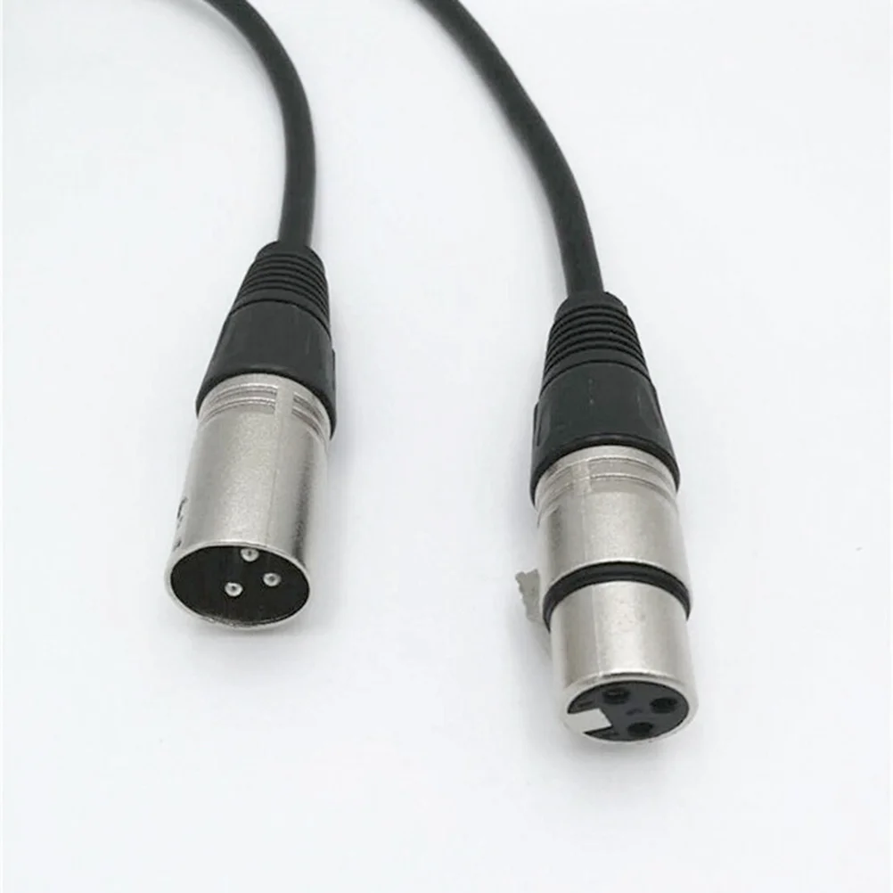 

Portable XLR Male to Female Microphone Cable for Audio Equipment and Mixing Consoles, Durable and Flexible Black Cord