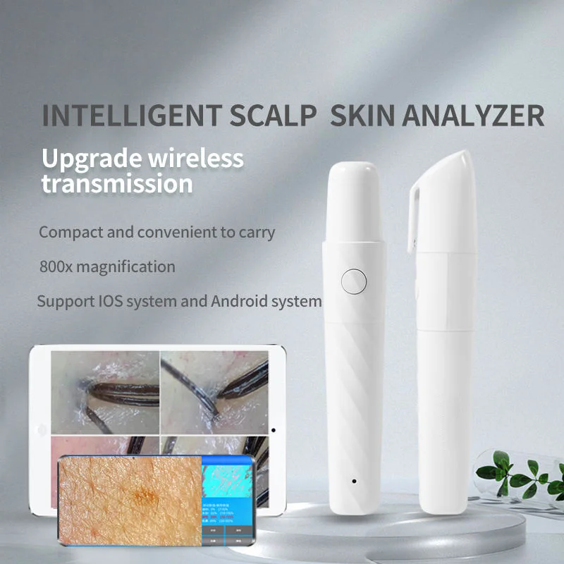 Wifi Linked 50-200x Ai Intelligent Automatic Analysis Hair Follicle Scanner Scalp Skin Detector Analyzer