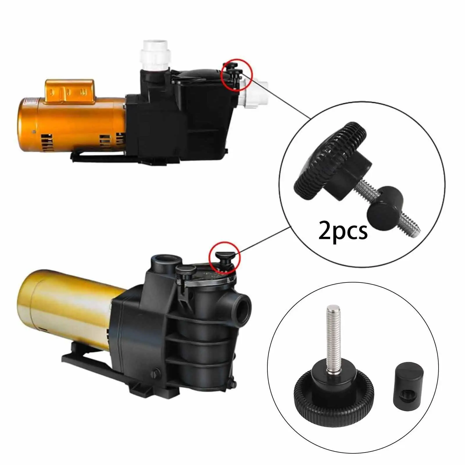 

2-х комплект поворотных гаек и ручек насоса для бассейна, запасной компонент для ремонта патио, прокладка поворотной гайки для насоса бассейна SP2810x15 SP1611x15 SP1615x20