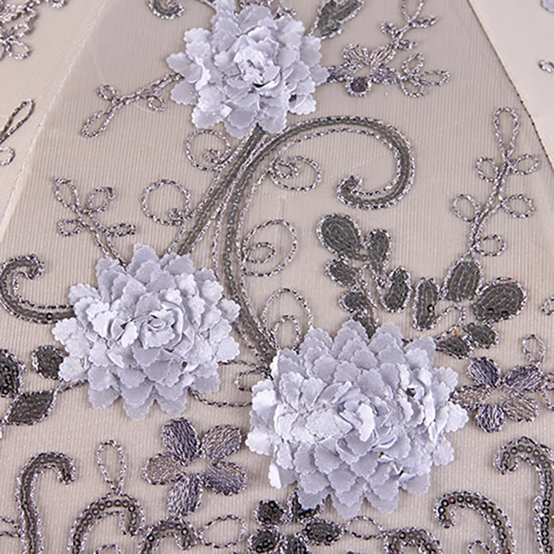 

AZ-Lace UV Sun Parasol Folding 3D Flower Embroidery Umbrella Outdoor Parasol Summer Wedding Flower Umbrella