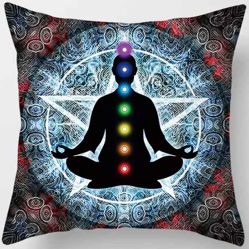 

Mysterious Vintage Religious Yoga Symbol Pillowcases Home Decor housse de coussin cojines decorativos para sofá poduszka