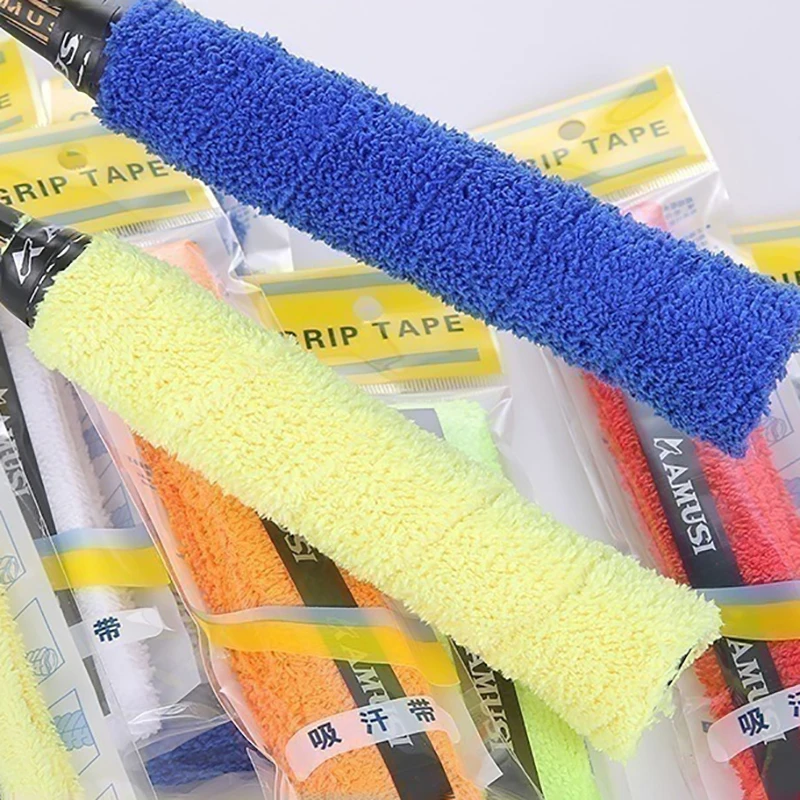 Long pile ultra-fine Microfiber Towel Badminton Racket Hand Gel Overgrip Sweatband Anti-slip Badminton Grips Wrap Strap