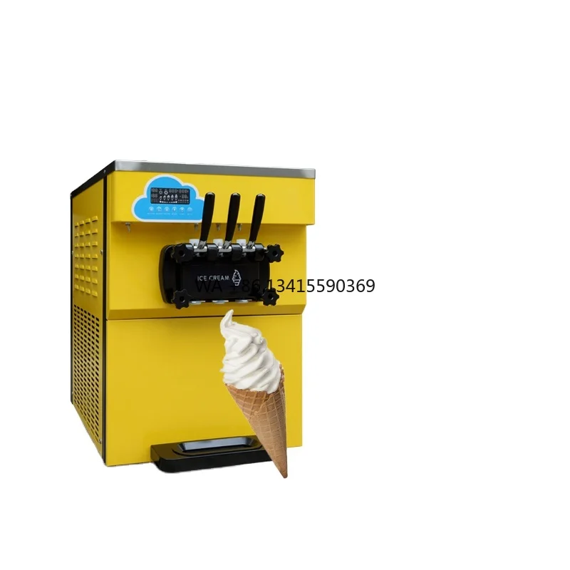 

Popular Table Top Soft Serve Ice Cream Machine Three Flavors Automatic Soft Ice Cream Vending Machine