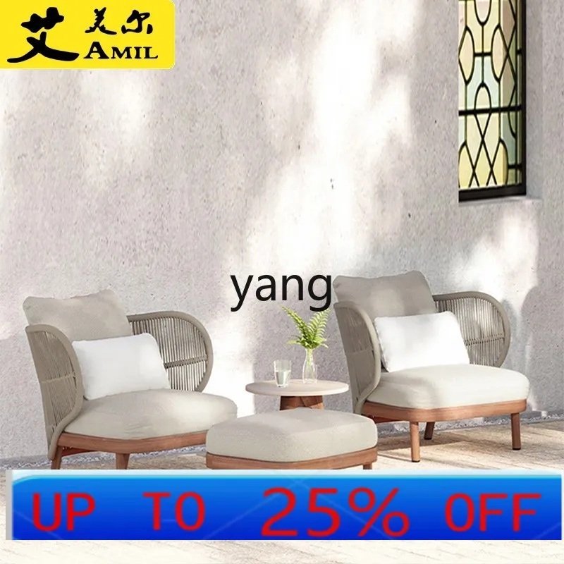

LTT outdoor rattan sofa combination aluminum alloy waterproof sunscreen leisure balcony