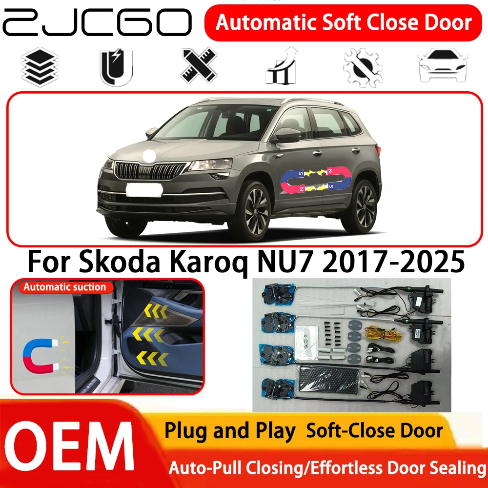 

﻿ ﻿ Система автоматического мягкого закрывания дверей (Soft Close) для Skoda Karoq NU7 2017-2025, OEM, Plug and Play