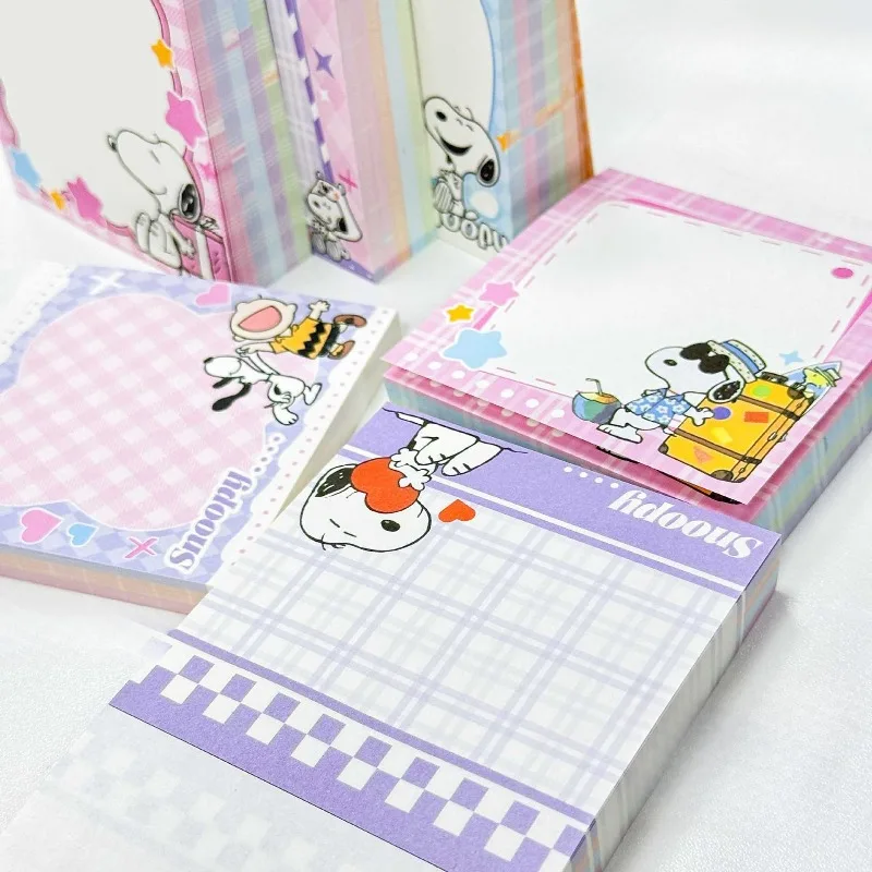 Snoopys New Memo Pad Anime Message Paper Note Markers Index Stickers Student To Do List Notes School Stationery Gift - view 3