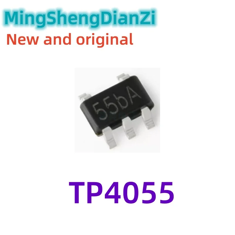 10Pcs New and Original TP4055 chip SOT23-5 lithium battery management charging chip IC 500MA