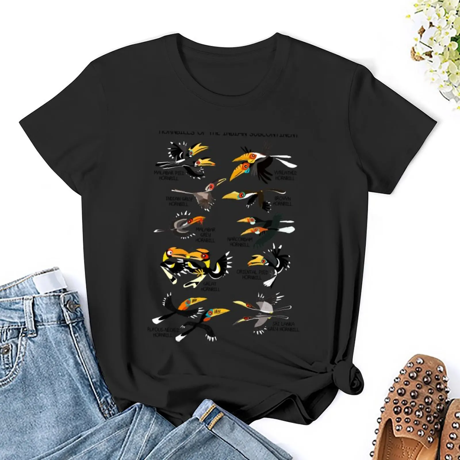 Hornbills of the Indian Subcontinent T-Shirt shirts graphic tees cute clothes Short sleeve tee summer top cotton t shirts Women