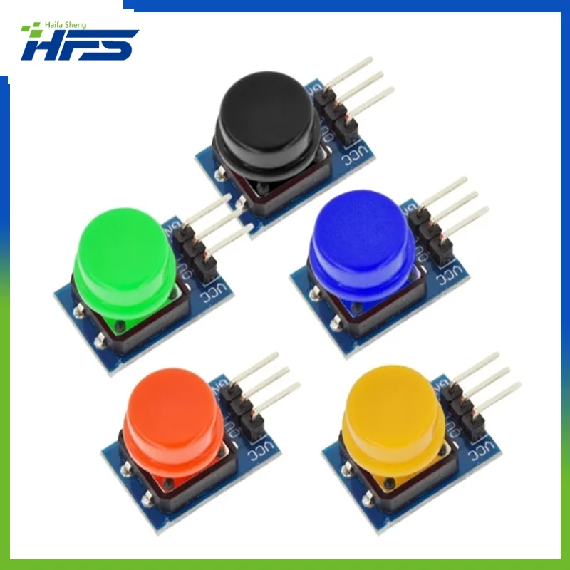 

5PCS 12X12MM Big key module Big button module Light touch switch module with hat High level output for arduino