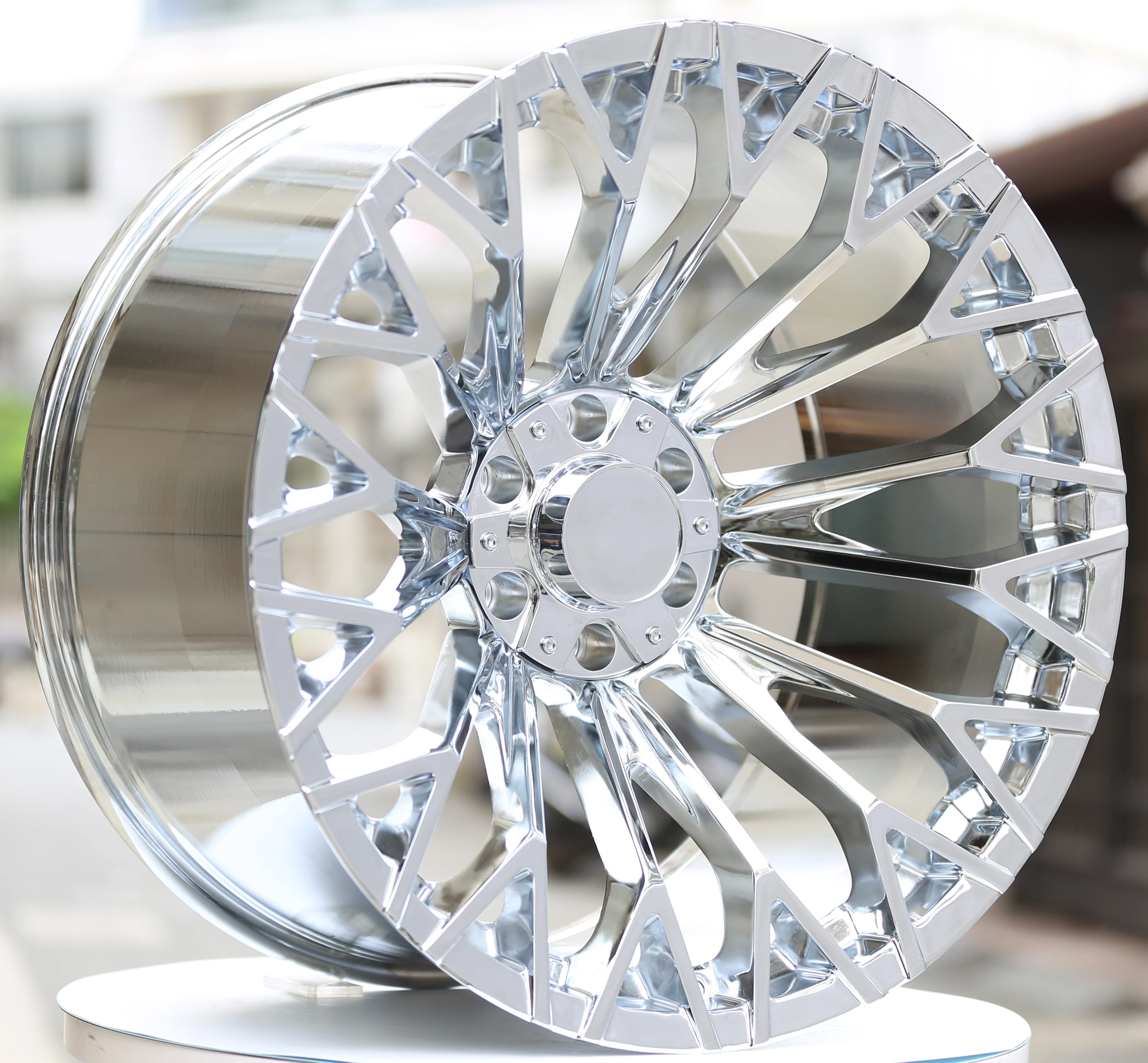 20-22 Inch Aluminum Alloy Chrome Wheel Hub 5x127/5x139.7/6x135/6x139.7 Off-Road Upgrade for Pickup & SUVs