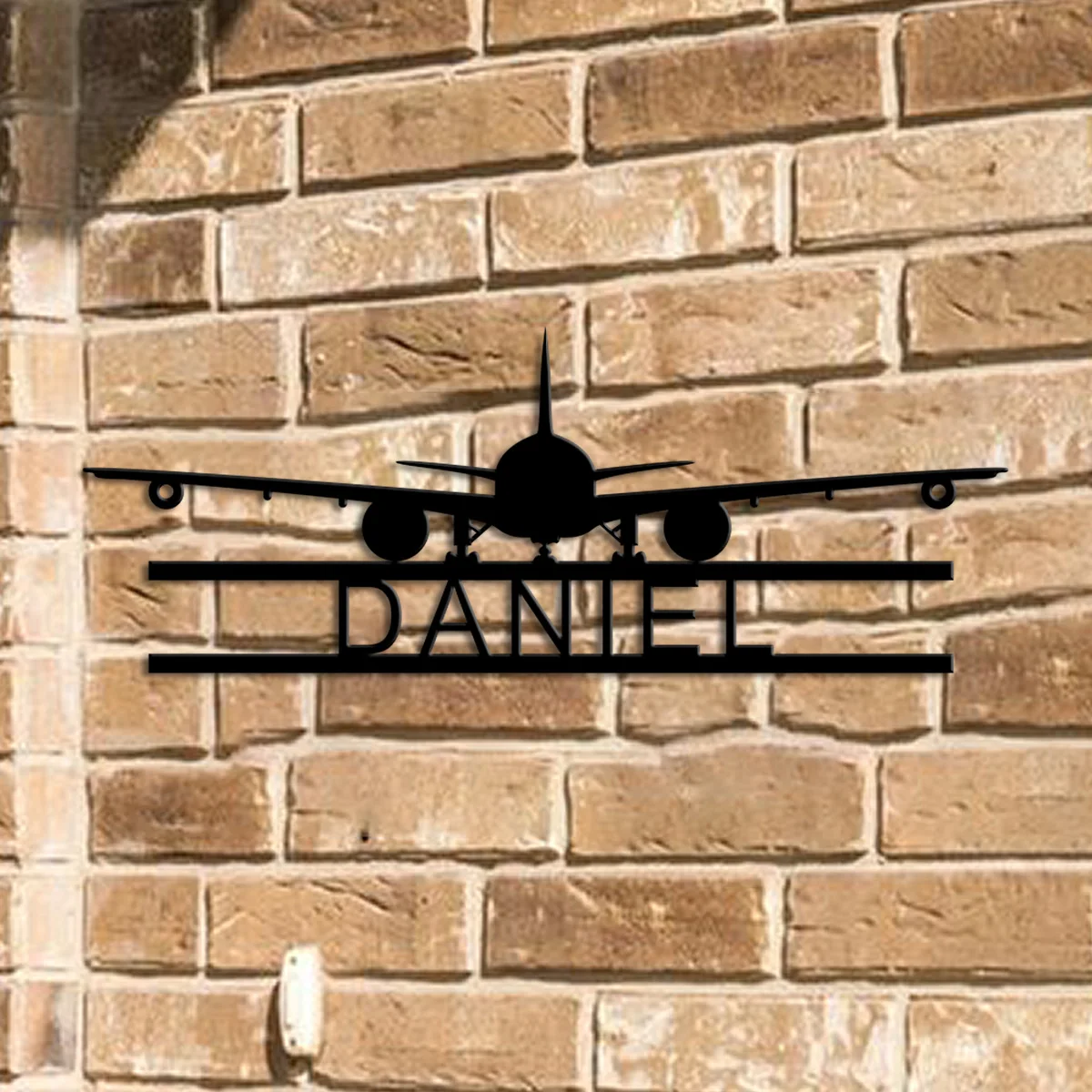 Custom Personalized Airplane Metal Wall Art Dad Gifts, Pilot Name Sign, Father\'s Day Gift, Hangar Sign, Aviation Gifts