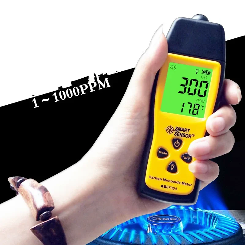 CO gas Tester A burglar alarm Portable carbon monoxide CO tester 1~1000ppm