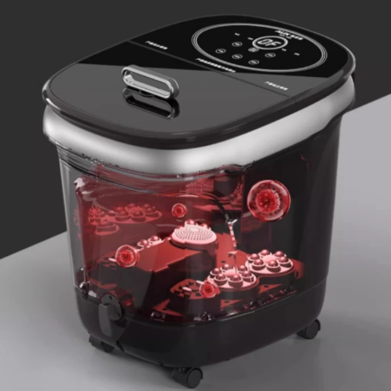 Ozone Sterilization Heated Foot Wash Basin Electric Massage Footbath Machine Automatic High Deep Knee Foot Spa Foot Bath Bucket