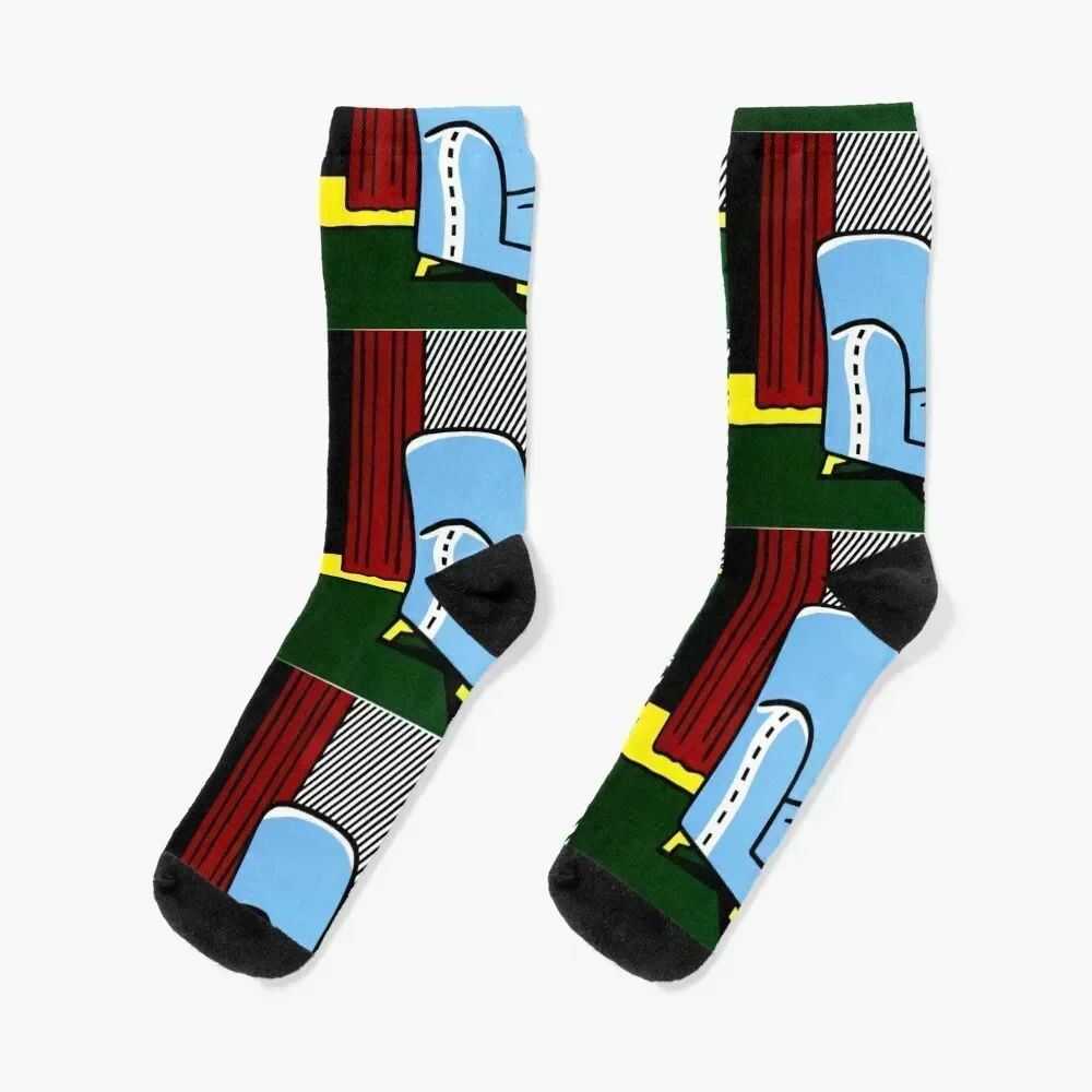 

ROY LICHTENSTEIN paintings Socks short snow compression sports and leisure Woman Socks Men's