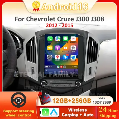 9,7 "Android16 Für Chevrolet Cruze J300 J308 2012-2015 Auto Radio Stereo Multimedia Video Player Navigation Tesla stil Kopf Einheit