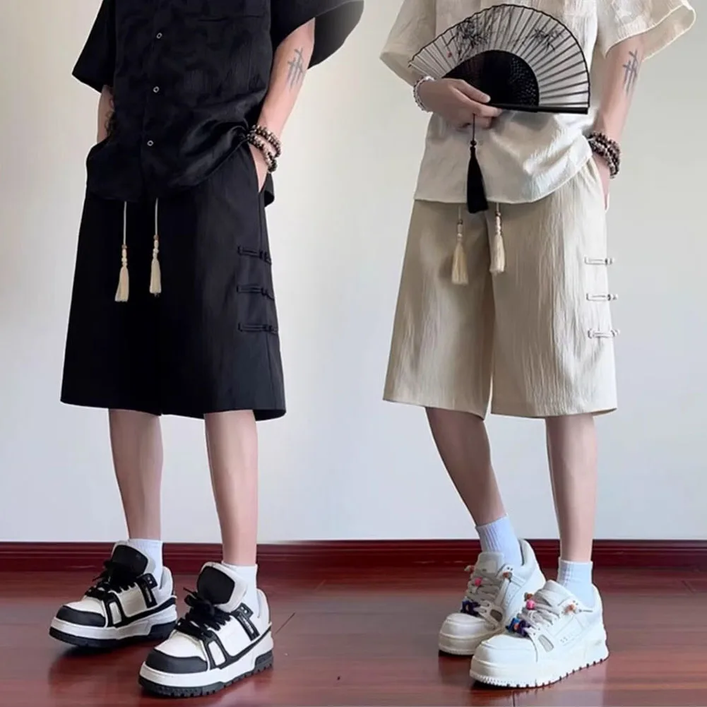 Summer Daily Wear Casual Outdoor Activities Loose Summer Shorts Straight Leg Shorts Clothing 55 Cotton 45 Spandex