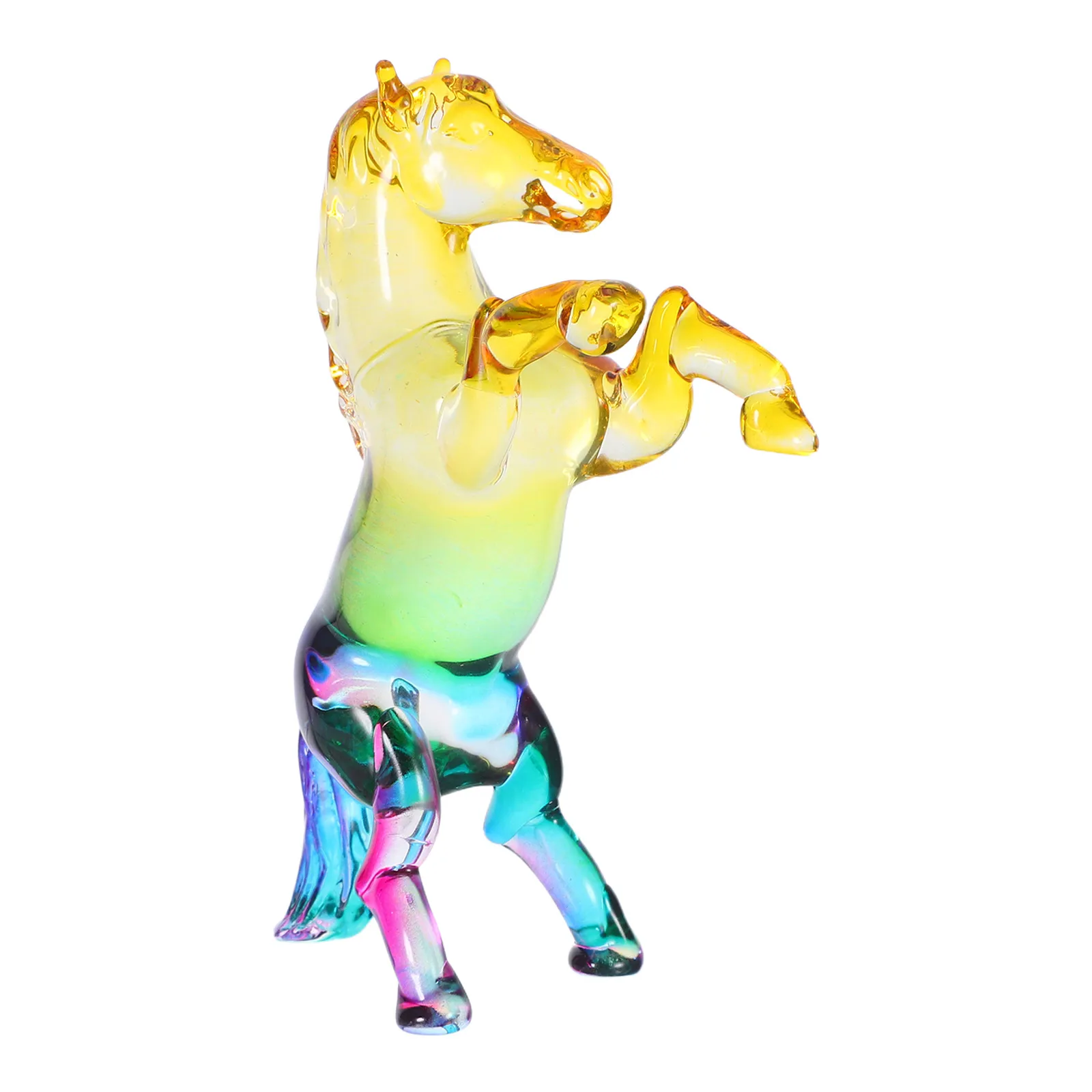 

Crystal Horse Decoration Transparent Resin Standing Fengshui Symbol Desktop Ornament Office Home Table Decor Year of The Horse