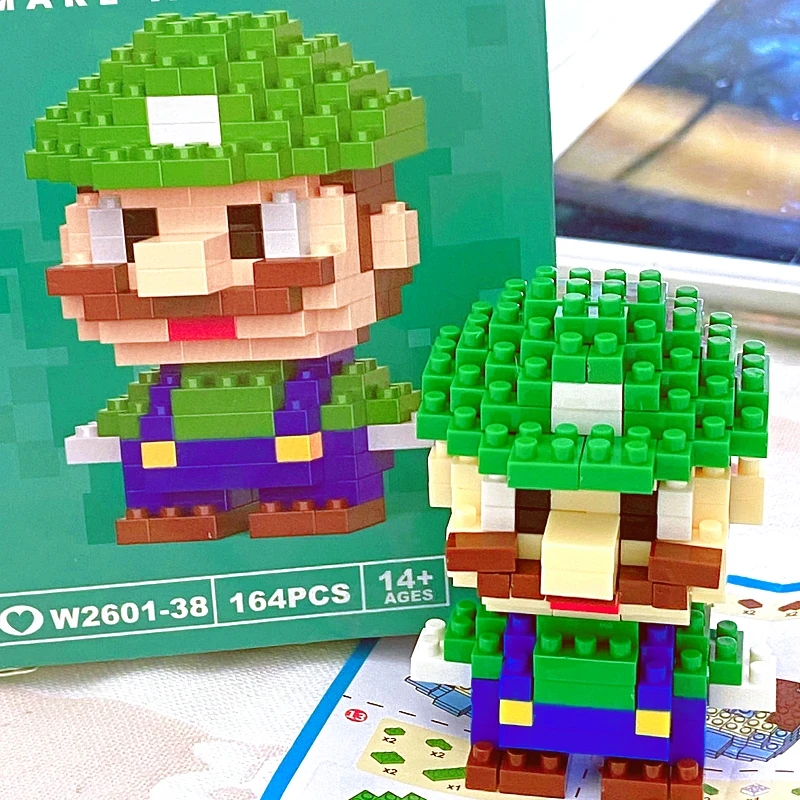 Super Mario Bros Building Blocks Cartoon Character Pikachu Assembled Model building block Dolls Toys Children Gifts toy Figures