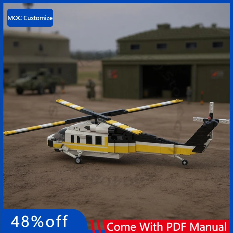 767 PCS War series S-70 Firehawk MOC Customize Modular Building Block Model Creative Design Kids Simple DIY Toy Birthday Gift