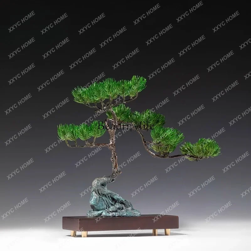 copper ornaments, handicrafts, copper ware, new Chinese-style home furnishing, living room entrance TV cabinet, Bogu frame