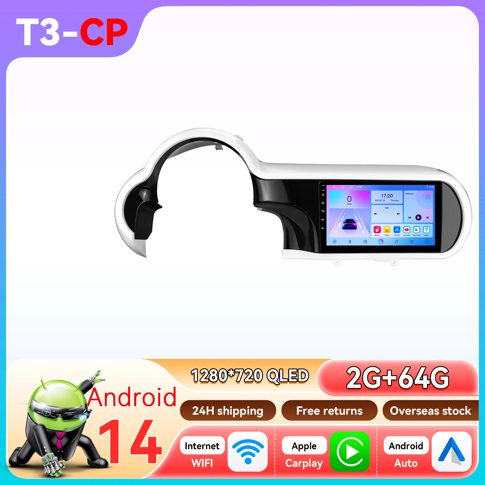 360Camera 2din Android13 Auto Multimedia Gps Speler Voor Renault Twingo 2014-2024 Carplay Intelligent Scherm 2din Autoradio