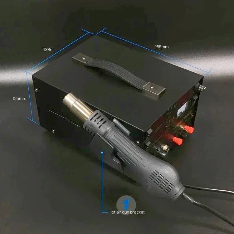 

Ultimate All-in-One SAIKE 909D Rework Station | 700W Hot Air, 45W Iron, DC Supply | Ready-to-Use Kit