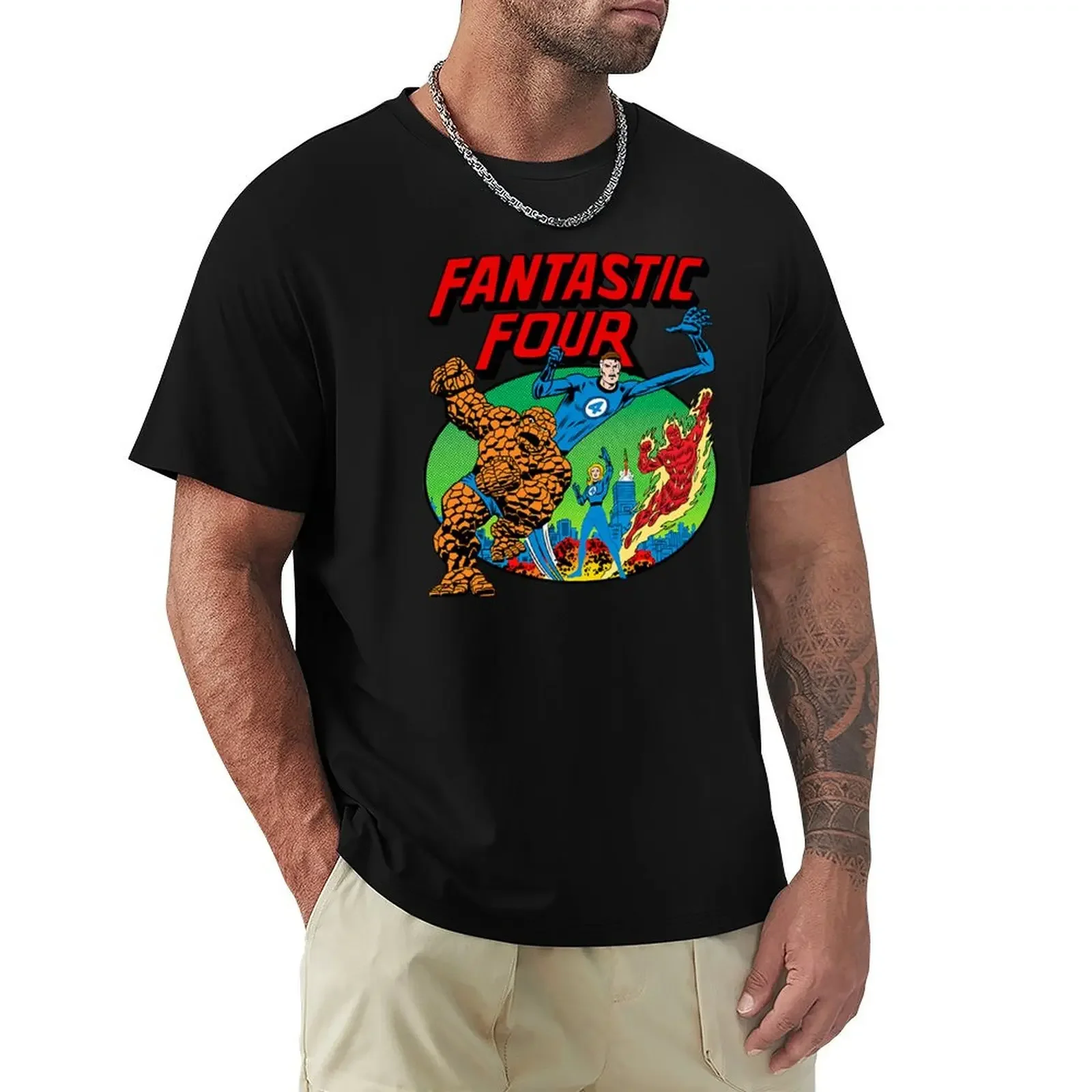 

Retro Fantastic 4 T-Shirt vintage oversized cute tops summer clothes fruit of the loom mens t shirts