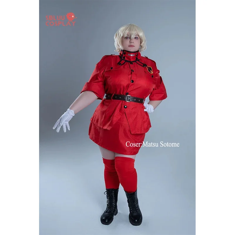 Anime Hellsing Herushingu Seras Victoria Costume cosplay rosso con calzini su misura di qualsiasi dimensione