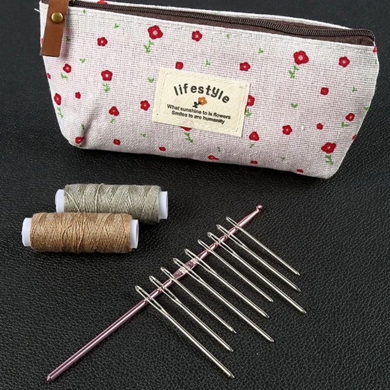 Aluminum Crochet Hooks Kits for Beginners and Adults with Ergonomic Grip Handle