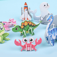 30Pcs Mini Animal Dinosaur DIY Paper Jigsaw Puzzles Toys For Kids Birthday Party Favors School Rewards Party Bag Pinata Filler