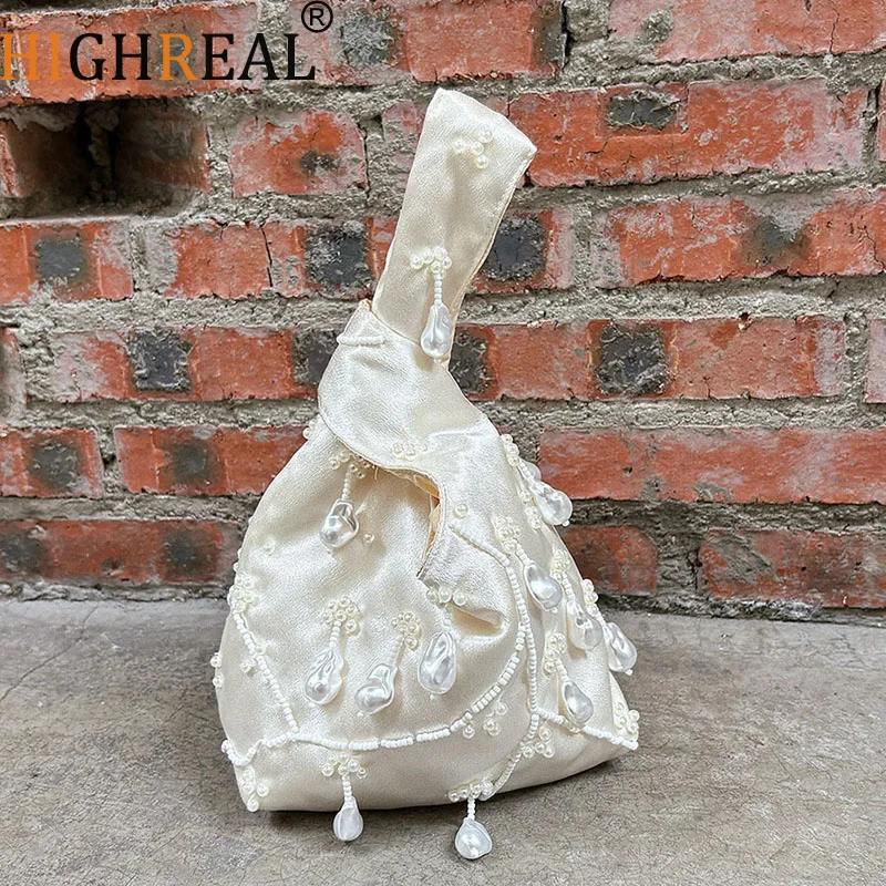 

Tassel Bucket Bag Pearl Handbag Evening Clutch Bag Purses Luxury Designer Shoulder Bag Tassel Clutch Purse Bucket Bag