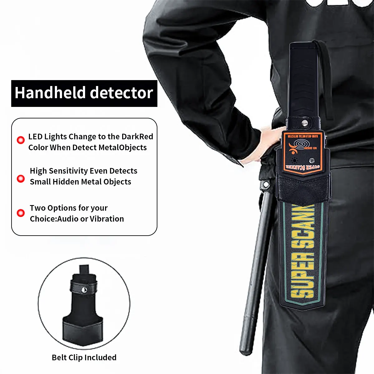 Safe Checking Metal Detector Handheld Metal Detection Gold Finder Portable Scanner Depth Wall Detector Security Inspection Devic