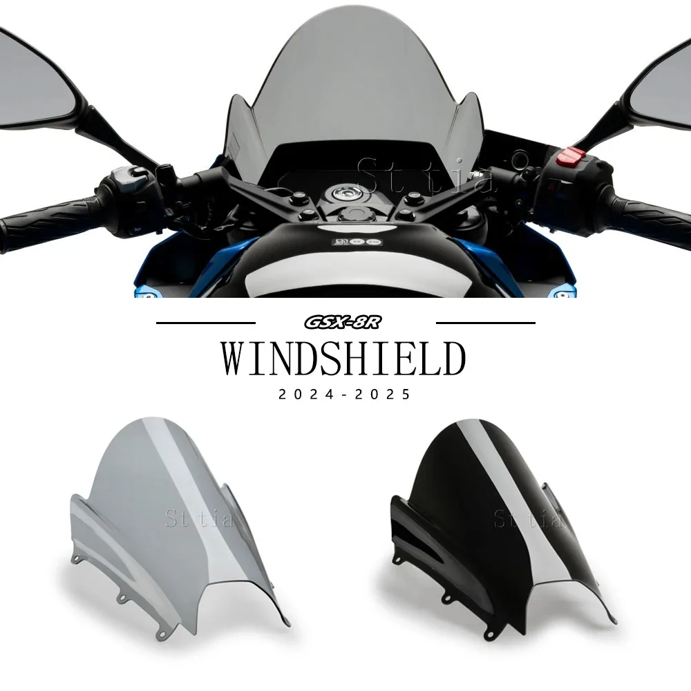 لسوزوكي GSX-8R GSX8R GSX 8R 2024 2025 دراجة نارية الملحقات الزجاج الأمامي الرياح منحرف الاكريليك
